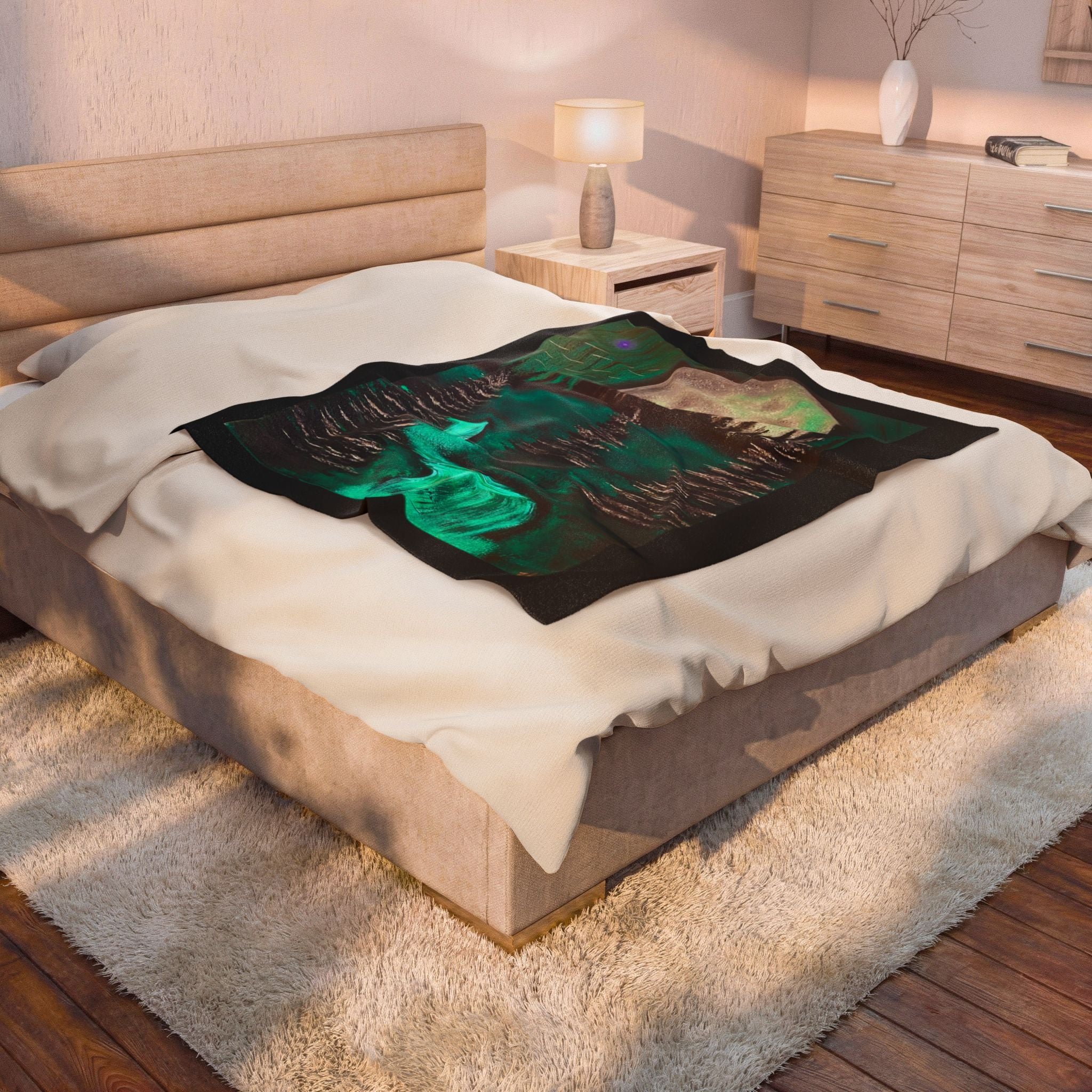 Teal Dream Velveteen Plush Blanket